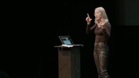 Christine Sun Kim in “Friends & Strangers” 