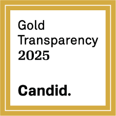 Gold Transparency 2025 Candid badge with a gold border and white center displaying the text.
